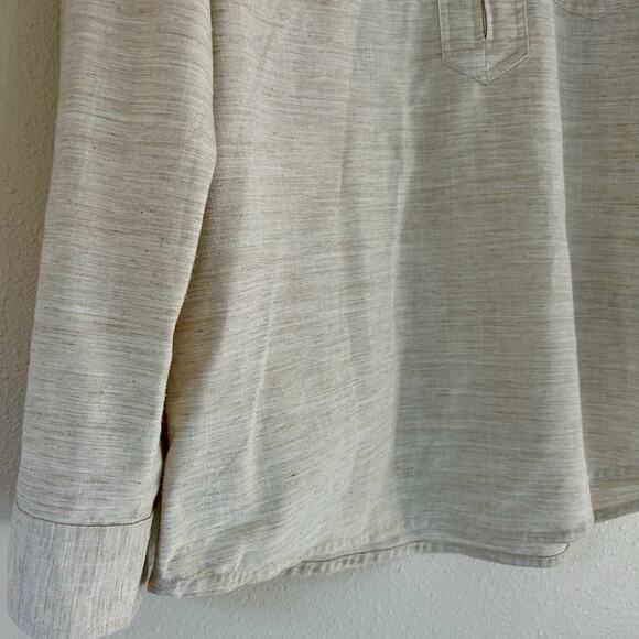 John Blair Manderin neck half zip shirt pockets Scandi minimalist academia XL - Picture 5 of 11